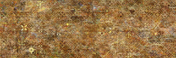 Wall Decor for interior home decoration, Ceramic Tile Design. it can be used for ceramic tile, wallpaper, linoleum, backdrop, coverpage, poster, textile, web page background -  Illustration