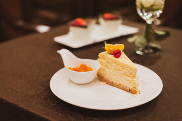 dessert in a restaurant