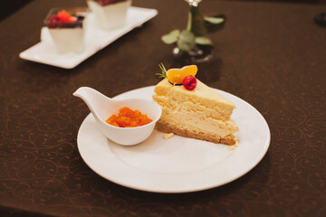 dessert in a restaurant