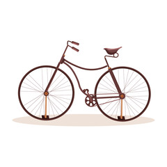 Fototapeta premium Isolated bicycle common transportation lifestyle ride icon- Vector