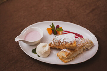 dessert in a restaurant
