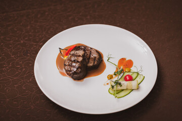 meat dish in a restaurant