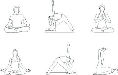 Yoga, gymnastic at home.