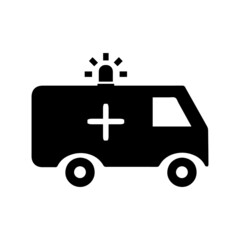 Ambulance medical transport van icon