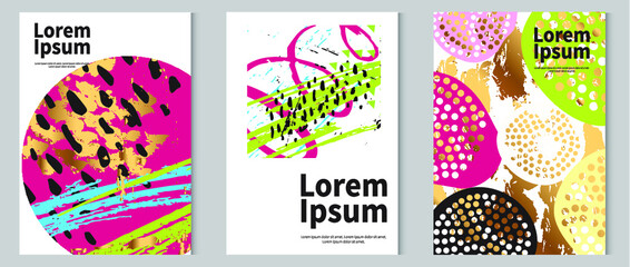 Fluid colorful liquid gradients business set. Modern abstract gradient shapes composition. Minimal Vector cover design. Futuristic design. Eps10 vector.