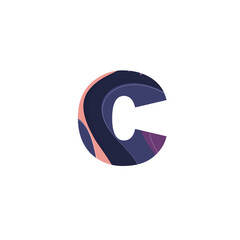 Initial letter C logo vector design template