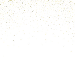 Gold Glitter Stars. Luxury Shiny Confetti.