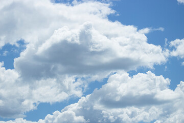 Naklejka na ściany i meble Blue sky and white cloud beautiful natural background