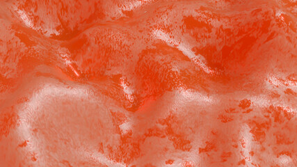 red textured 3D wave background. 3d render illustration