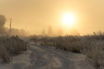 sunrise in the mountains