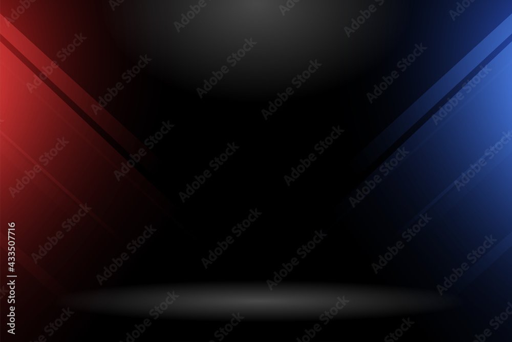 Wall mural an abstract background with red and blue rays. vector illustration