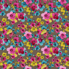  Seamless pattern of flowers