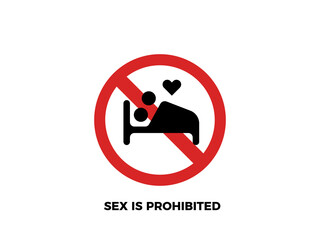 An Abstract Sign of Sex is Prohibited. Isolated Vector Illustration