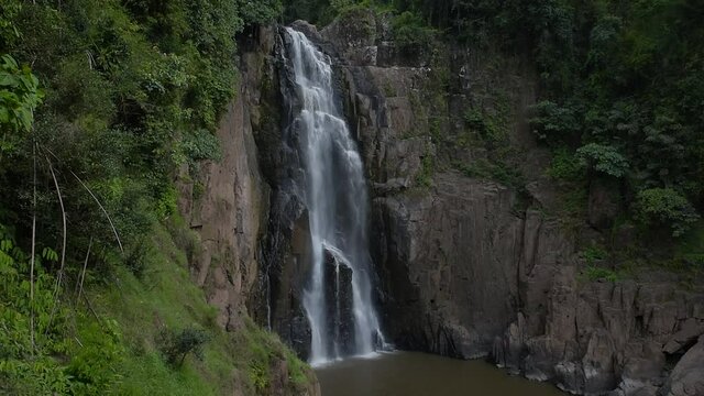 Waterfall in the rainforest is very good location for travel in holiday.