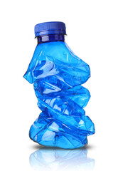 a large crushed bottle