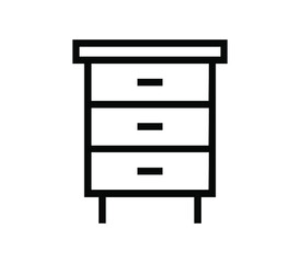Bedside table icon