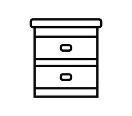 Bedside table icon