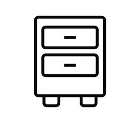 Obraz premium Bedside table icon