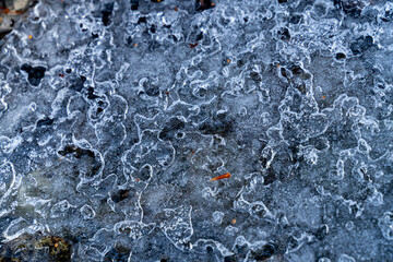 Close Up of Ice Sheet on River