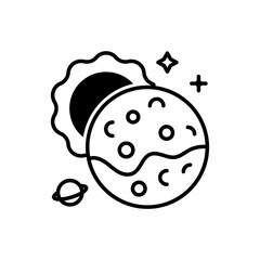 Obraz premium Mercury Vector Outline Icon. EPS 10 FIle