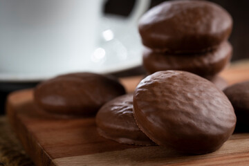 Brazilian honey cookies  with with chocolate - Pão de mel.