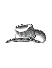 illustration of cowboy hat - obrazy, fototapety, plakaty