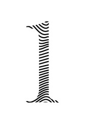 Fashion Number One Zebra Black White Modern