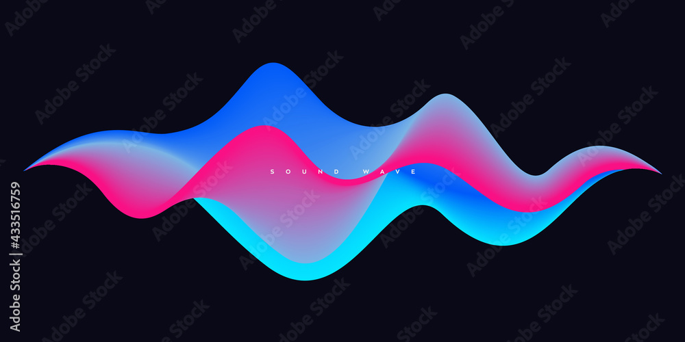 Canvas Prints wave vector element with abstract colorful gradient lines for website, banner and brochure, curve fl