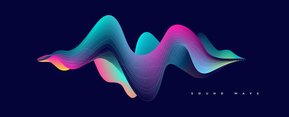 Wave vector element with abstract colorful gradient lines for website, banner and brochure, Curve flow motion illustration,
sound wave, Modern background design.
