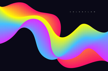 Wave vector element with abstract colorful gradient lines for website, banner and brochure, Curve flow motion illustration,
Vector lines, Modern background design.
