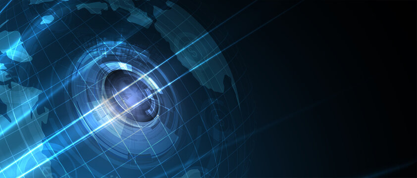 Technology data background, idea of global business solution