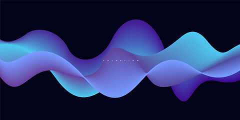 Wave vector element with abstract colorful gradient lines for website, banner and brochure, Curve flow motion illustration,
Vector lines, Modern background design.