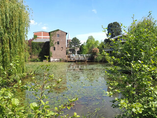 Historic mill named Erft Muehle in the city of Grevenbroich in Germany