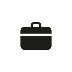 Business briefcase icon isolated on white background.