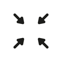 Minimize display screen icon. Compress symbol.
