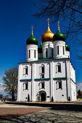 Orthodox Church with Colourful Domes in Russia