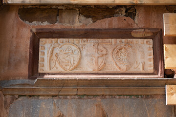 Chios, Greece - May, 2021. The first and oldest leprosarium in Greece, at Chios Ilsand. It's called Leprokomeio or Lovokomeio.