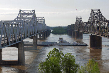 Bridge over the Mississippi river in Vicksburg