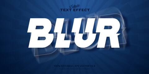 Blur text, blur style editable text effect