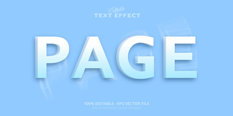 Page text, blur style editable text effect