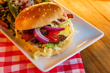 Bacon Cheeseburger Greek Salad