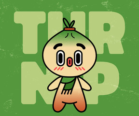 Cartoon Turnip Kawaii