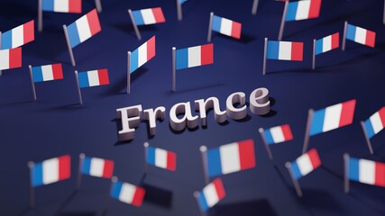 Abstract France Flag 3D Render (3D Artwork)