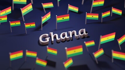 Abstract Ghana Flag 3D Render (3D Artwork)