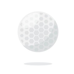Golf Ball icon. White sport ball isolated.