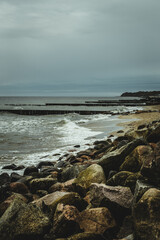 seashore in cloudy weather