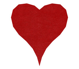 Heart with red paper texture