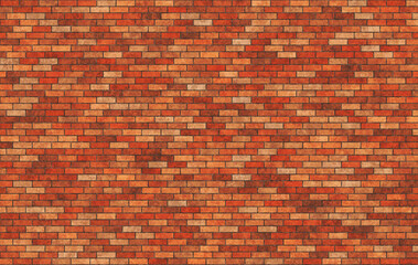 a wall of old red bricks