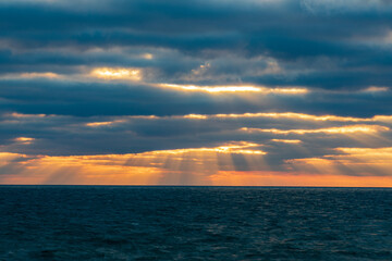 Obraz premium St. Joseph Lighthouse at Evening on Lake Michigan Great Lakes