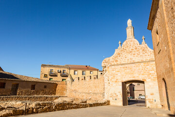 entry gate to the Cistercian monastery of Santa Maria la Real de Huerta, province of Soria, Castile and Leon, Spain